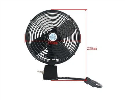Elektrický ventilátor na diely pre vysokozdvižný vozík, 6 palcový 12V ventilátor